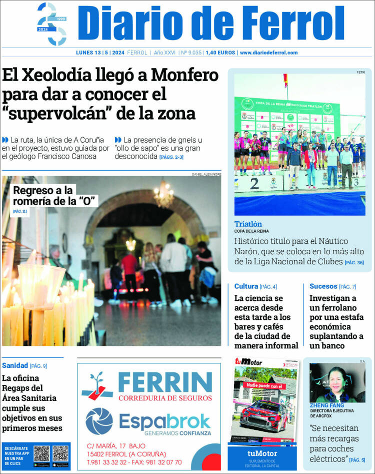 Portada de Diario de Ferrol (Espa&ntilde;a)