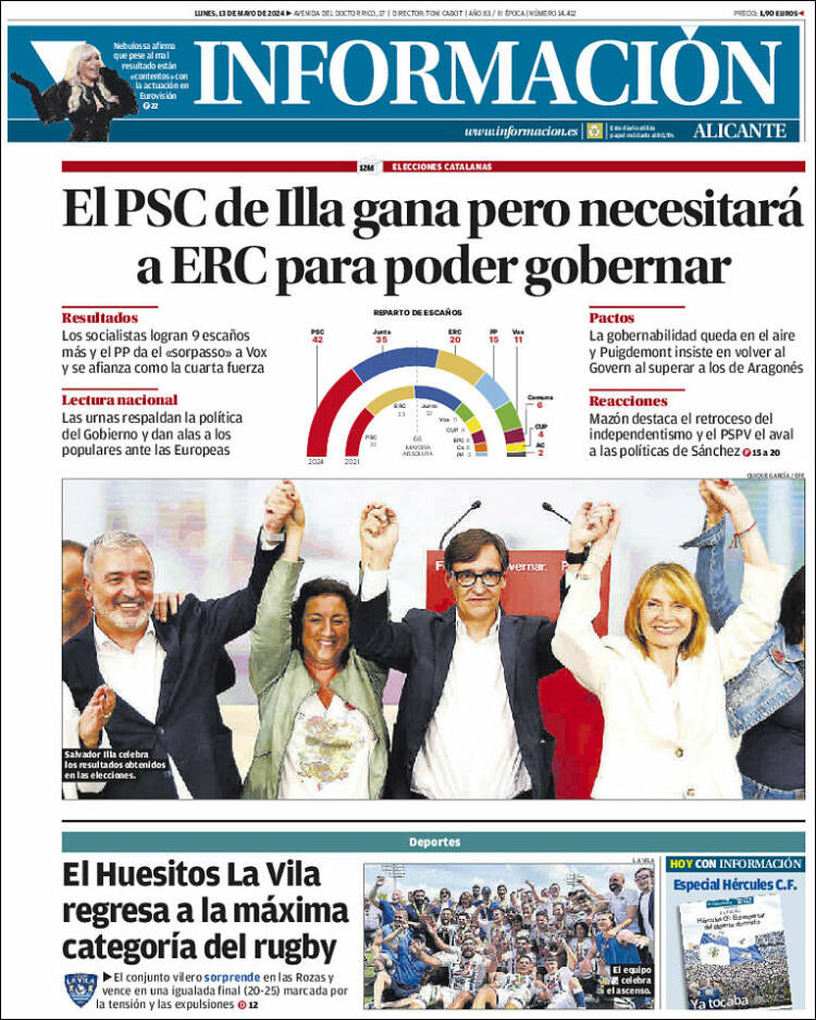 Portada de Diario Información (Espa&ntilde;a)