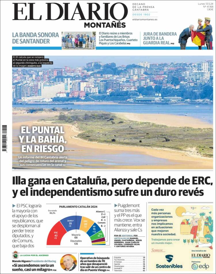 Portada de El Diario Montañés (Espa&ntilde;a)