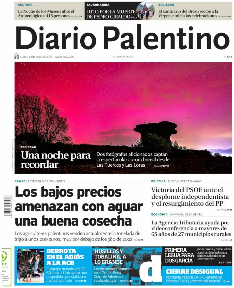 Portada de Diario Palentino (Espa&ntilde;a)