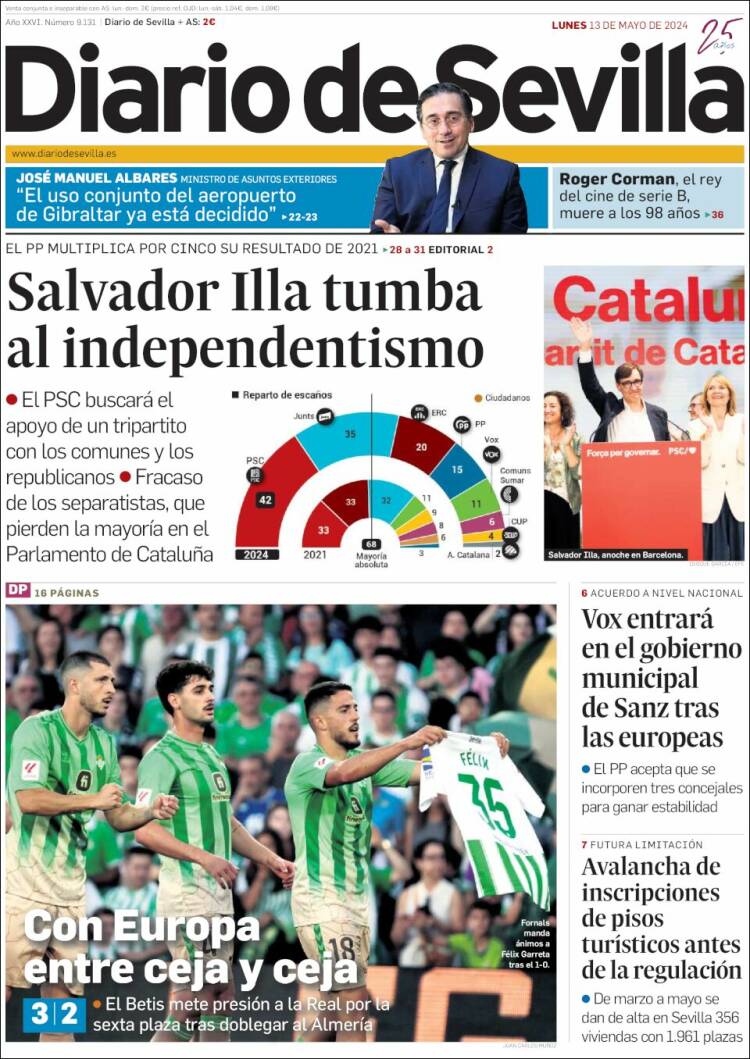 Portada de Diario de Sevilla (Espa&ntilde;a)