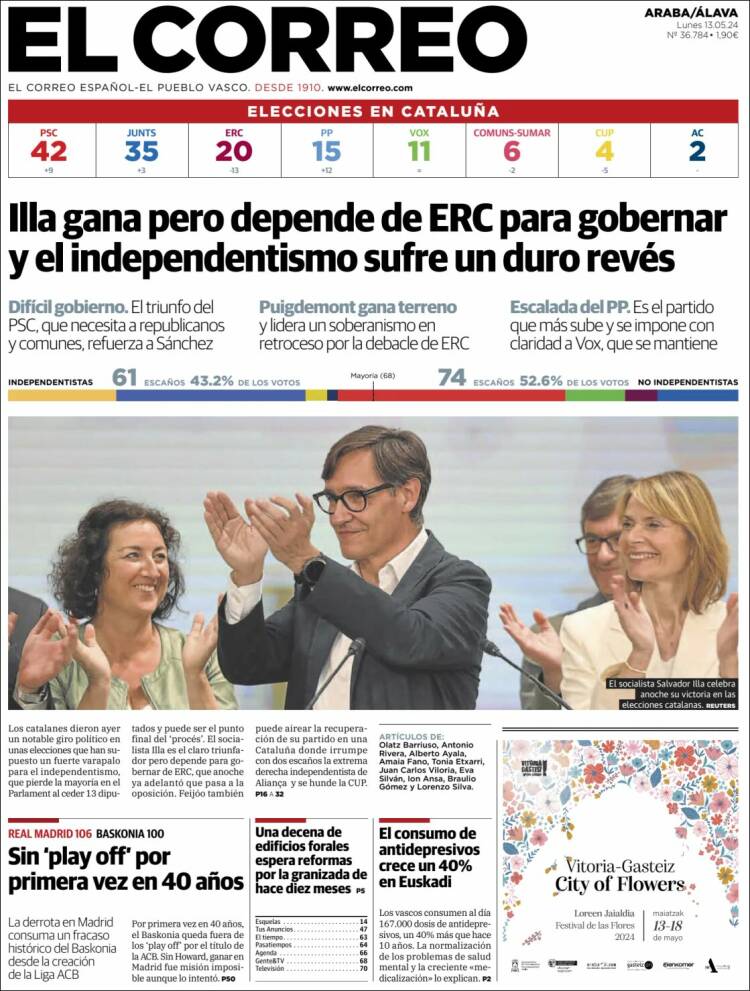 Portada de El Correo - Álava (Espa&ntilde;a)