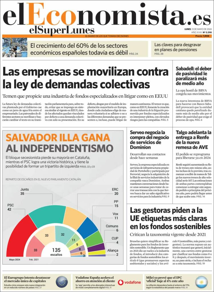 Portada de El Economista (Espa&ntilde;a)