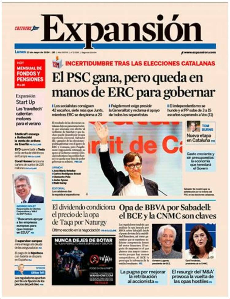 Portada de Expansión (Espa&ntilde;a)