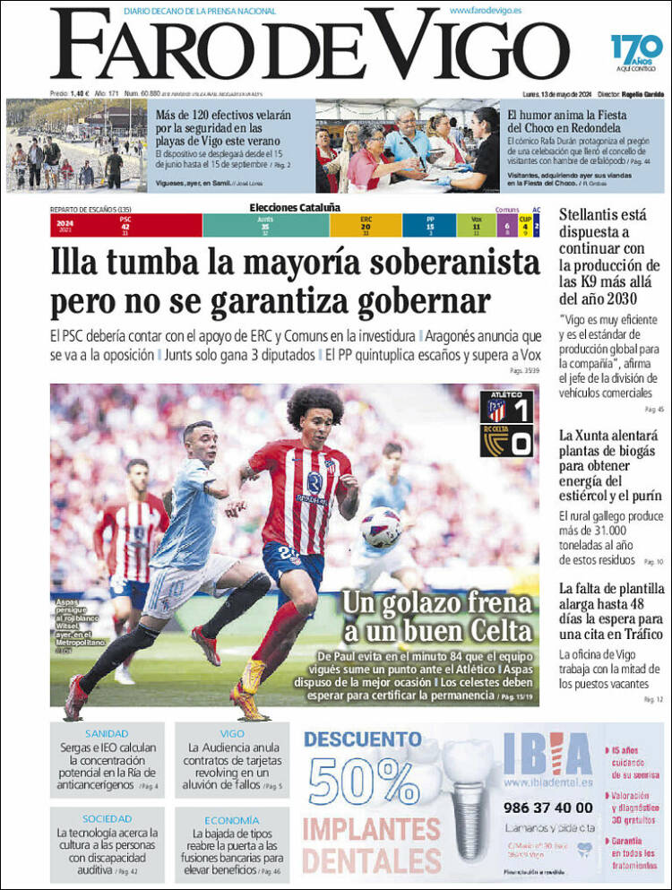 Portada de Faro de Vigo (Espa&ntilde;a)