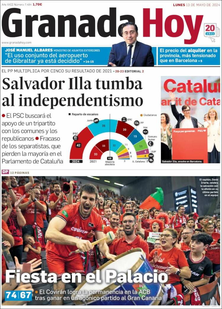 Portada de Granada Hoy (Espa&ntilde;a)