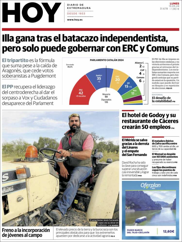 Portada de Hoy - Caceres (Espa&ntilde;a)