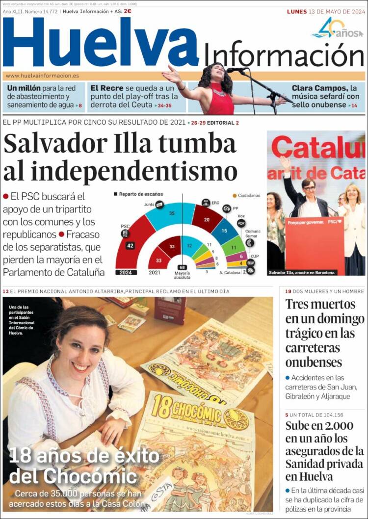 Portada de Huelva Información (Espa&ntilde;a)
