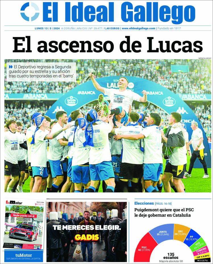 Portada de El Ideal Gallego (Espa&ntilde;a)