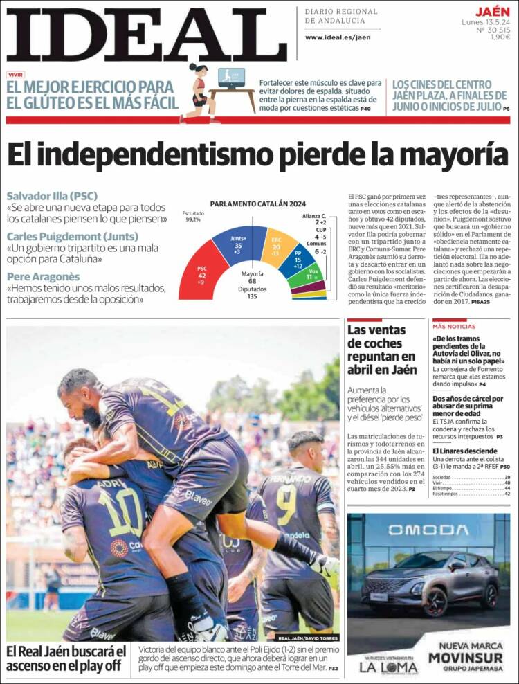 Portada de El Ideal de Jaén (Espa&ntilde;a)