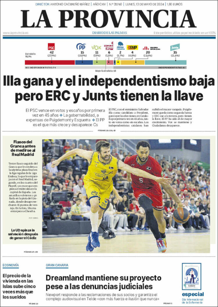 Portada de La Provincia (Espa&ntilde;a)