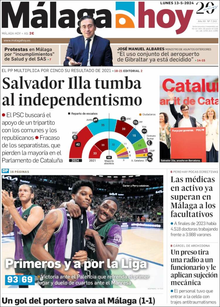 Portada de Málaga Hoy (Espa&ntilde;a)