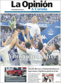 Portada de La Opinión de A Coruña (Espa&ntilde;a)
