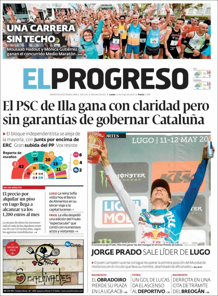 Portada de El Progreso (Espa&ntilde;a)