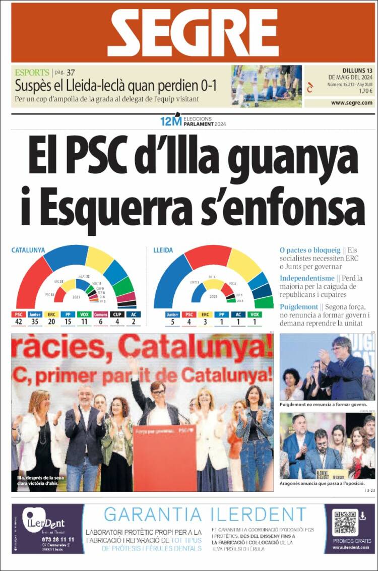 Portada de Segre (Espa&ntilde;a)