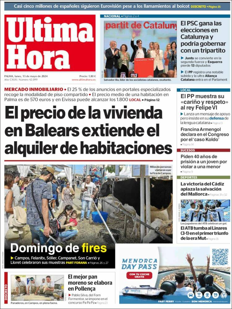 Portada de Última Hora (Espa&ntilde;a)