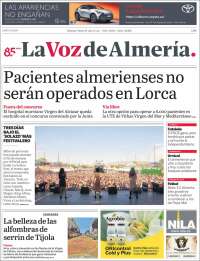 Portada de La Voz de Almería (Espa&ntilde;a)