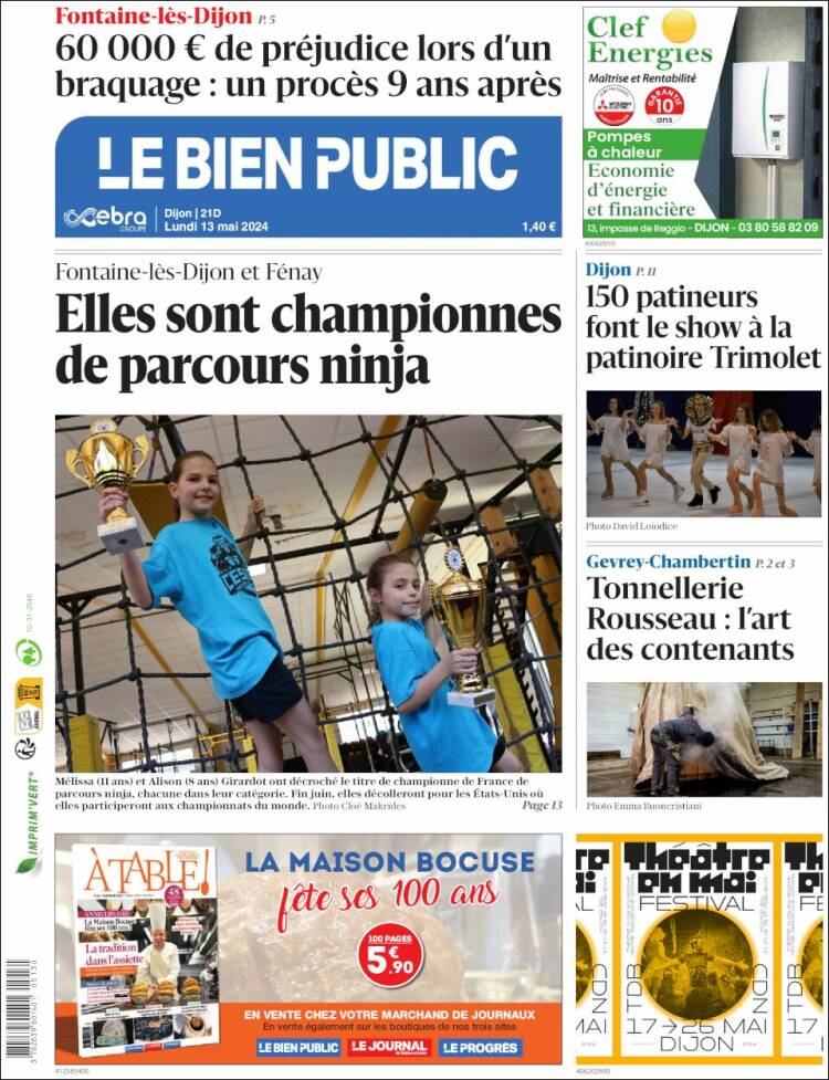 Portada de Le Bien Public (Francia)