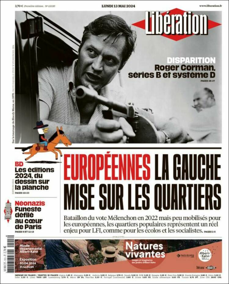 Portada de Libération (Francia)