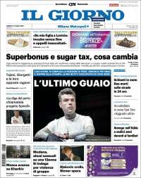 Portada de Il Giorno (Italia)