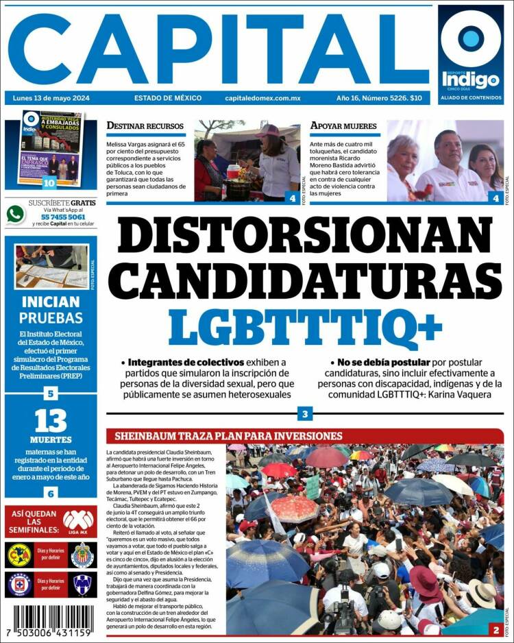 Portada de Capital México (México)