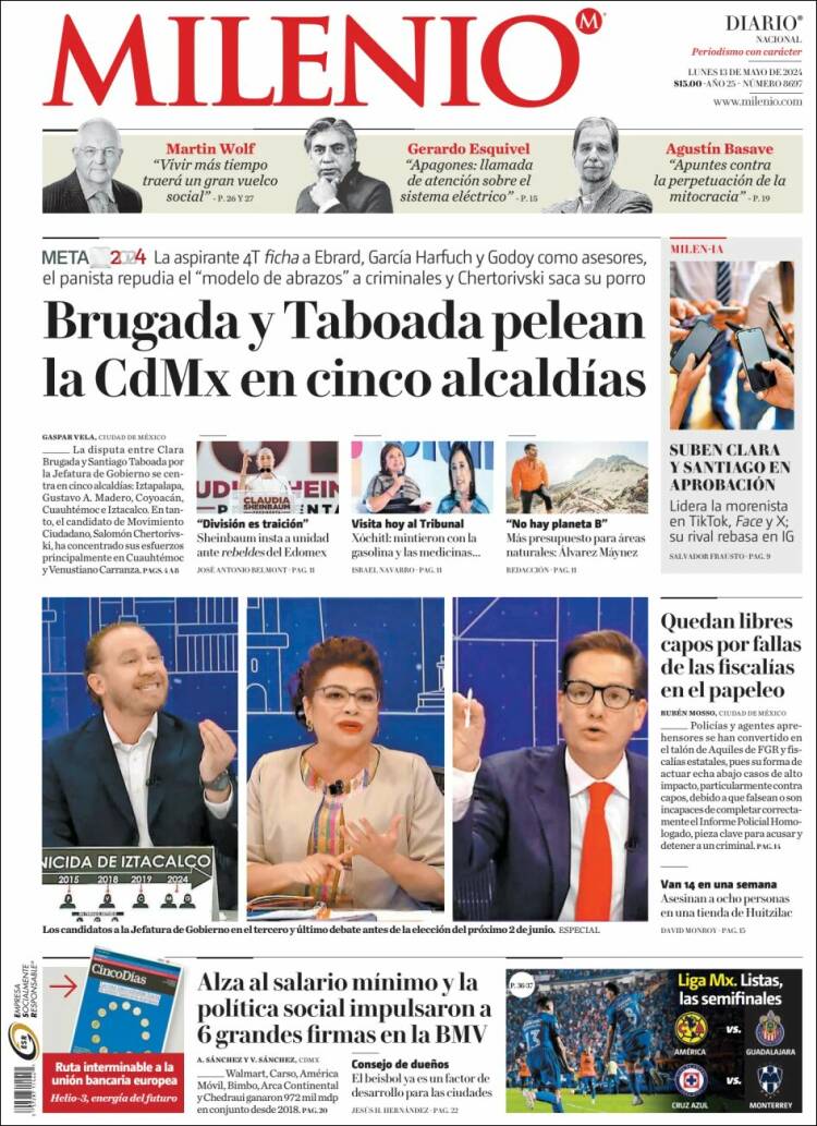 Portada de Milenio (México)