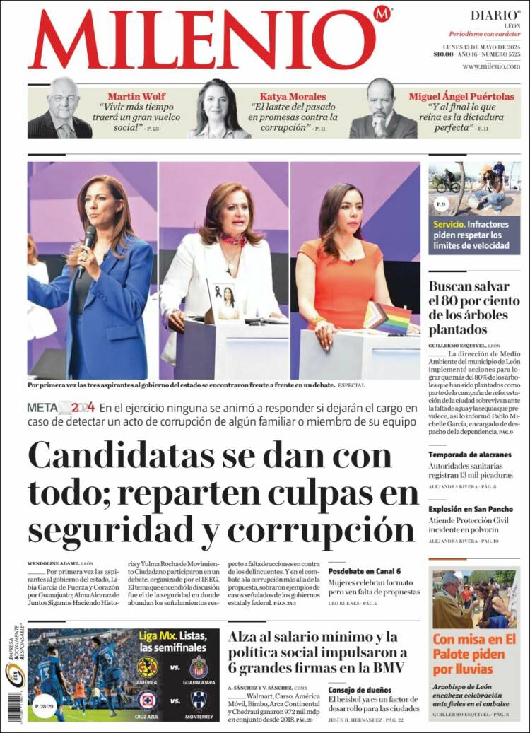 Portada de Milenio de León (México)