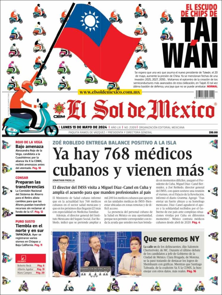 Portada de El Sol de México (México)