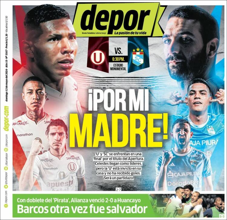 Portada de Depor (Perú)