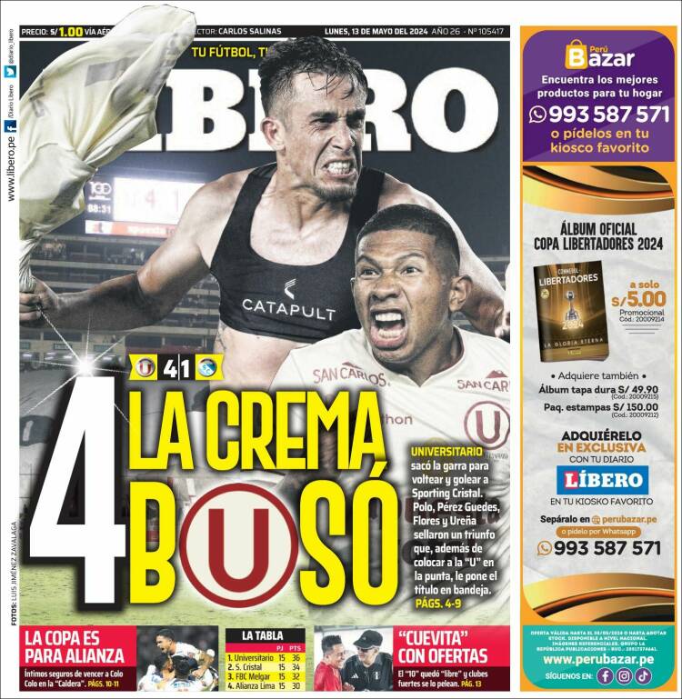 Portada de Líbero (Perú)