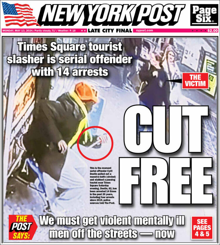 Portada de New York Post (USA)