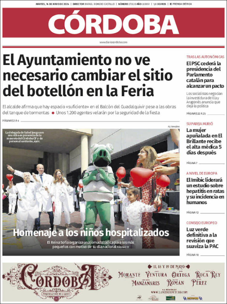Portada de Diario de Córdoba (España)