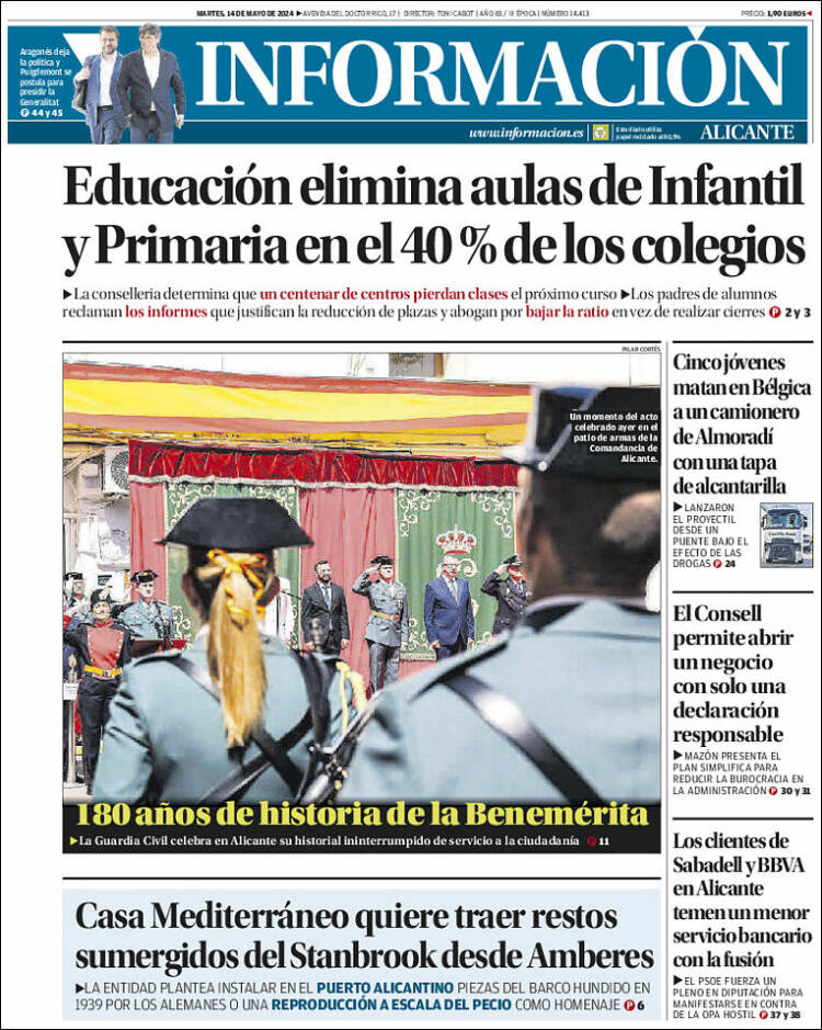 Portada de Diario Información (España)