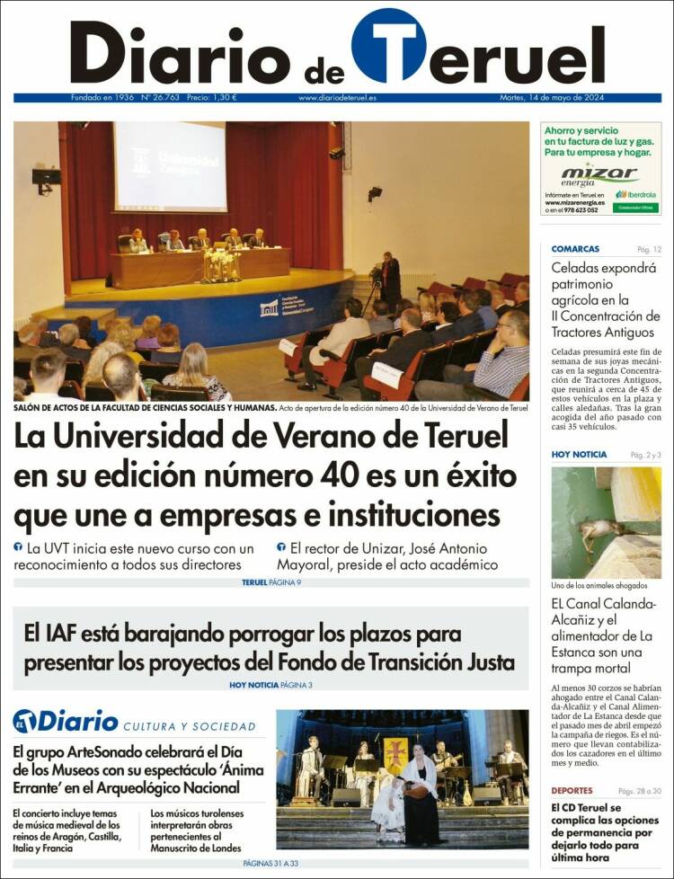 Portada de Diario de Teruel (España)
