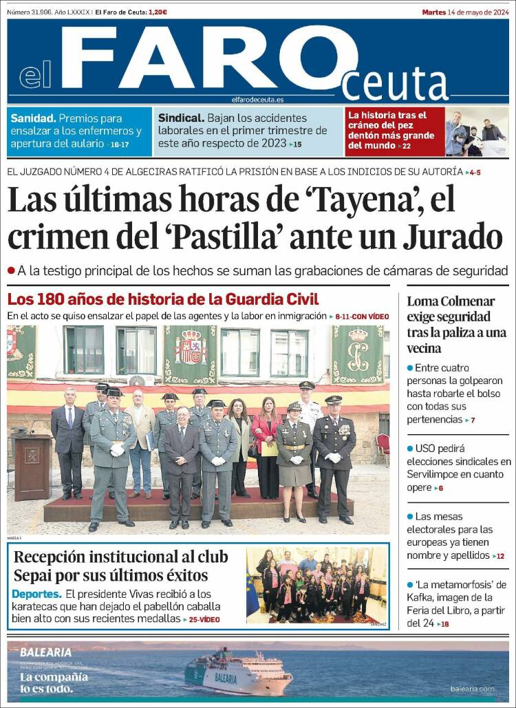 Portada de El Faro de Ceuta (España)