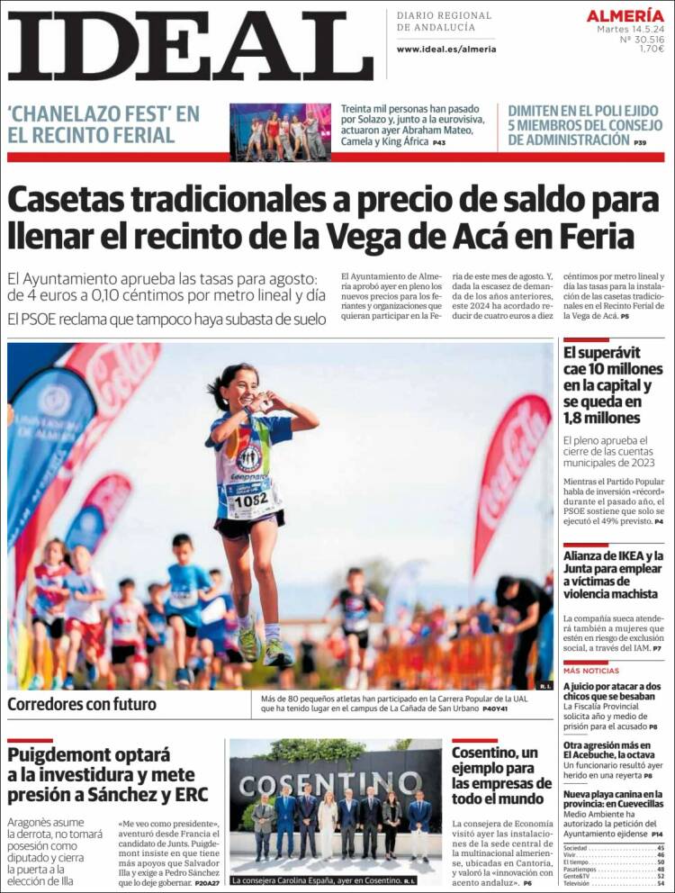 Portada de Ideal Almeria (España)