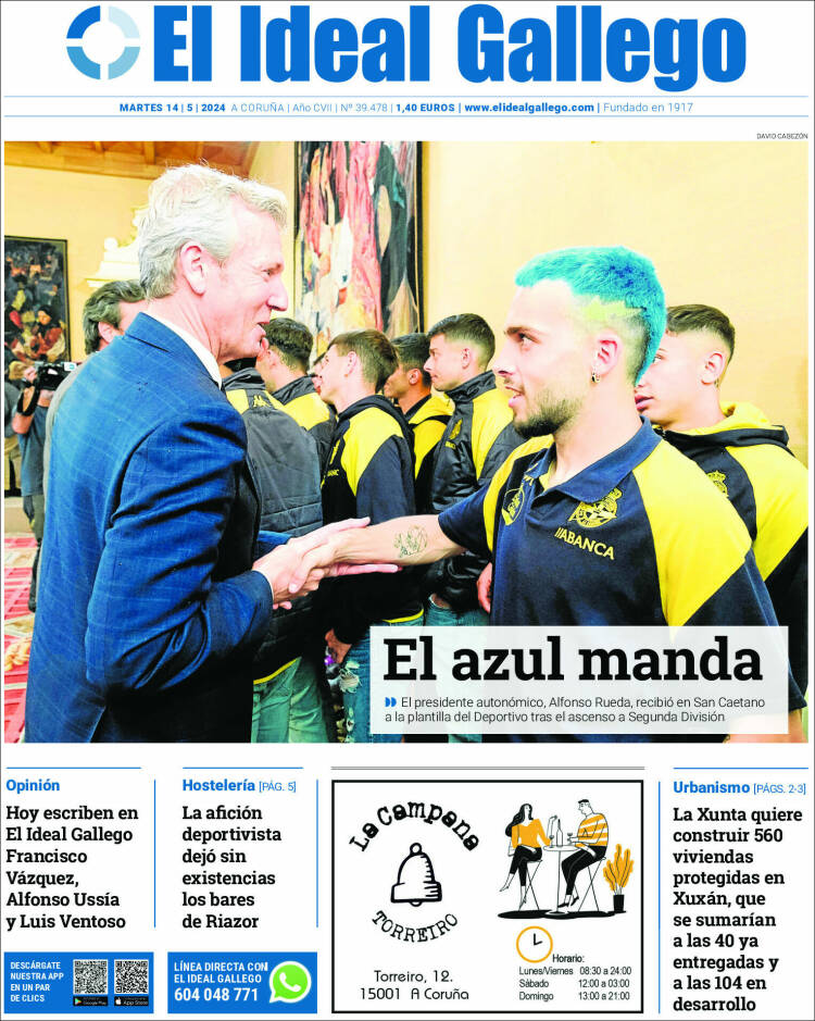 Portada de El Ideal Gallego (España)
