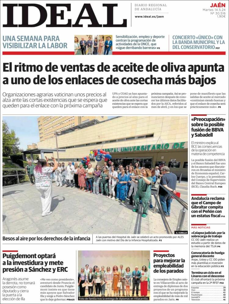 Portada de El Ideal de Jaén (España)