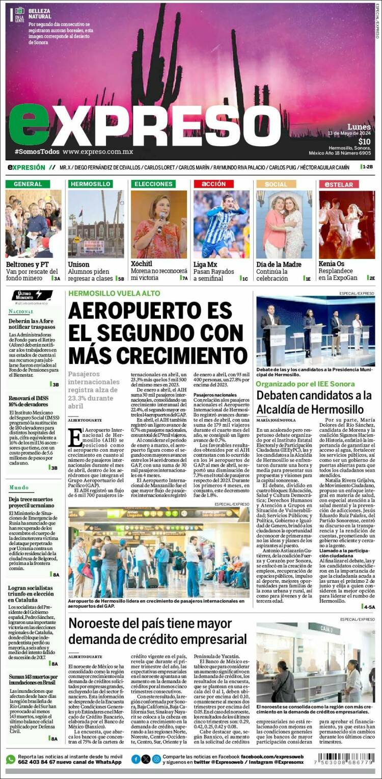 Portada de Expreso (M&eacute;xico)