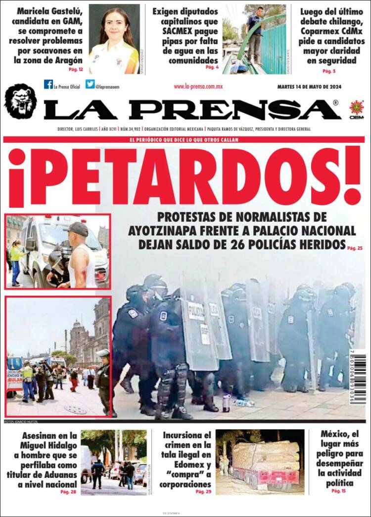 Portada de La Prensa (M&eacute;xico)