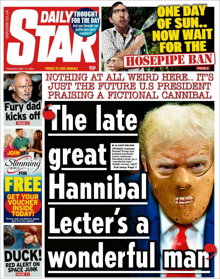 Portada de Daily Star (Reino Unido)