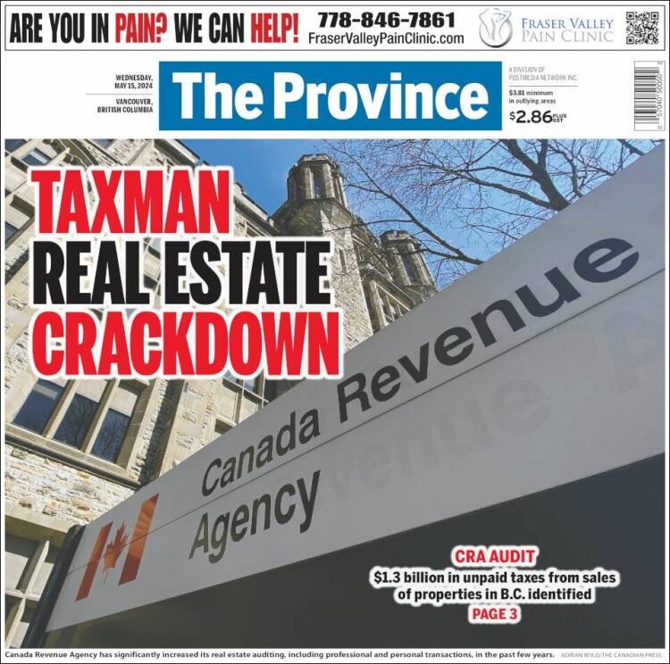 Portada de The Province (Canadá)