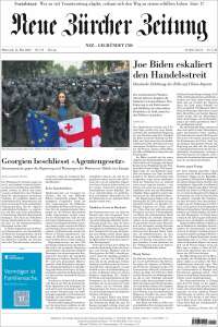 Portada de Neue Zürcher Zeitung (Suisse)