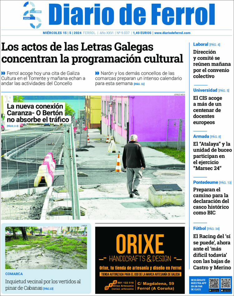 Portada de Diario de Ferrol (España)