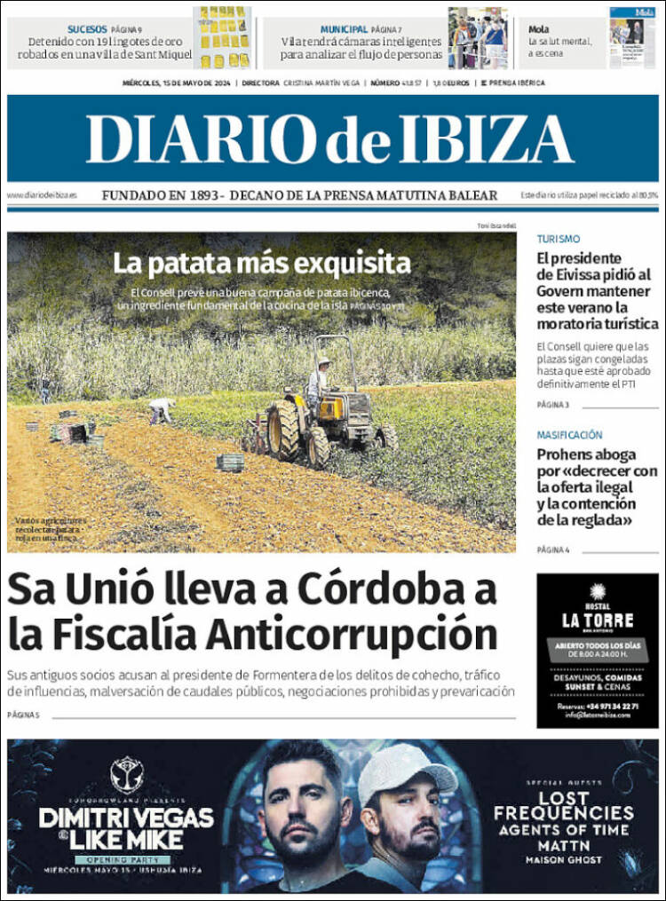 Portada de Diario de Ibiza (España)