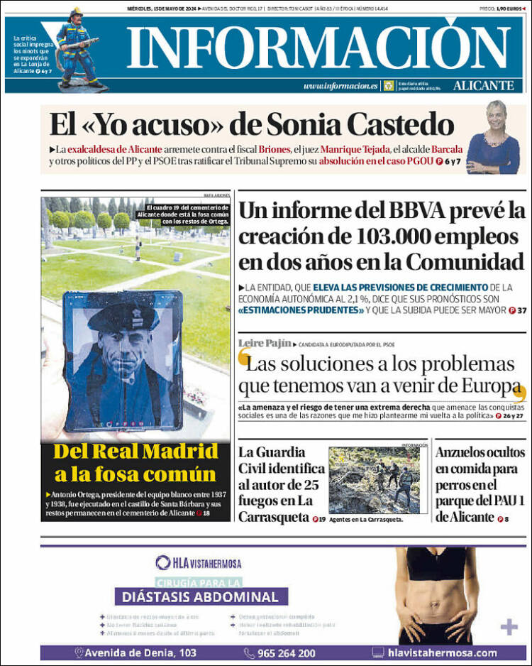 Portada de Diario Información (España)