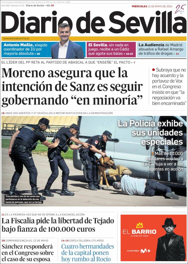 Portada de Diario de Sevilla (España)