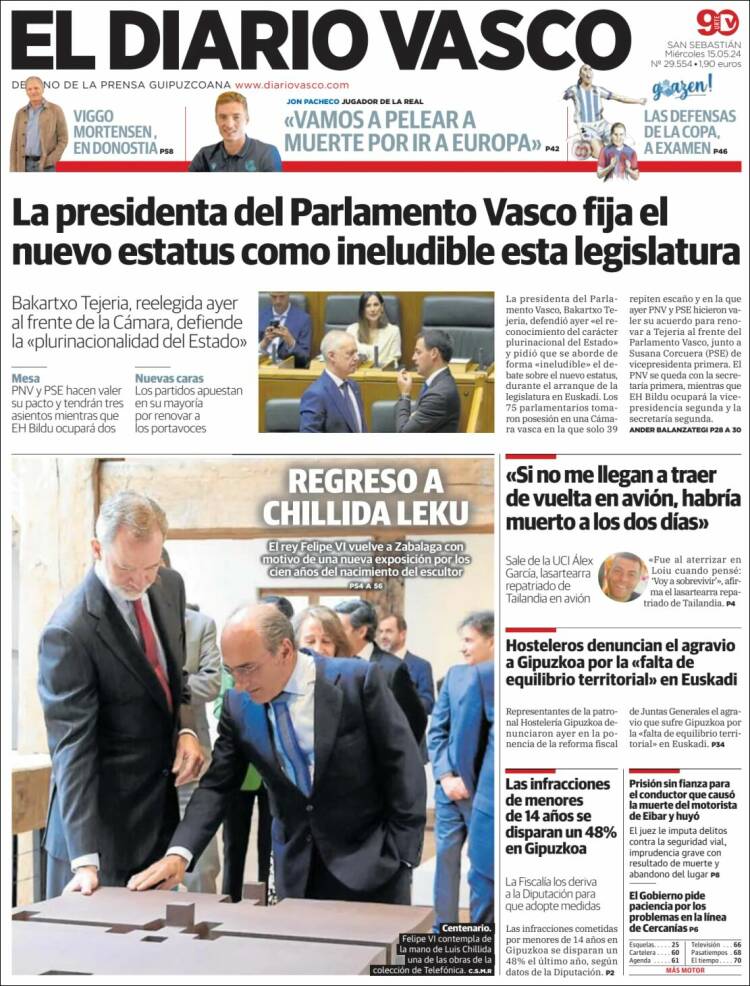 Portada de Diario Vasco (España)