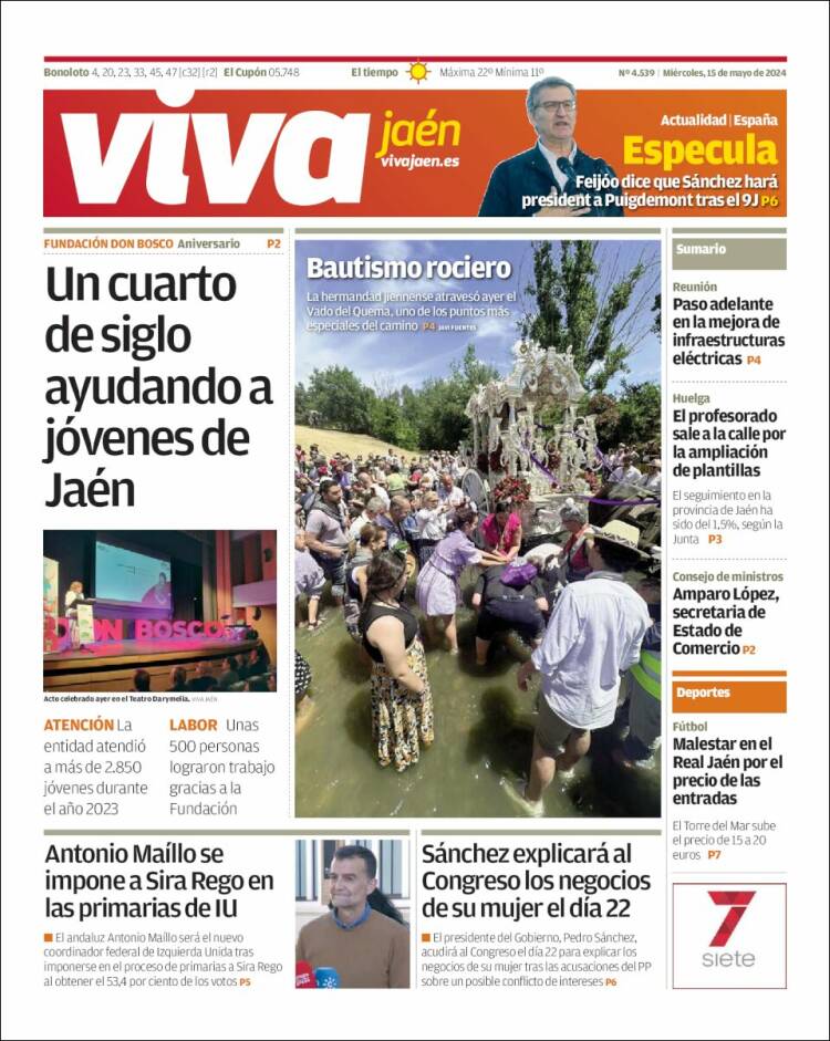 Portada de Viva Jaén (España)