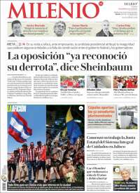 Portada de Milenio - Jalisco (México)
